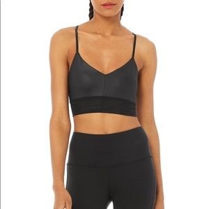 Black Glossy Lavish ALO Bra